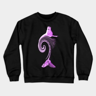 Curved Fish Purple Crewneck Sweatshirt